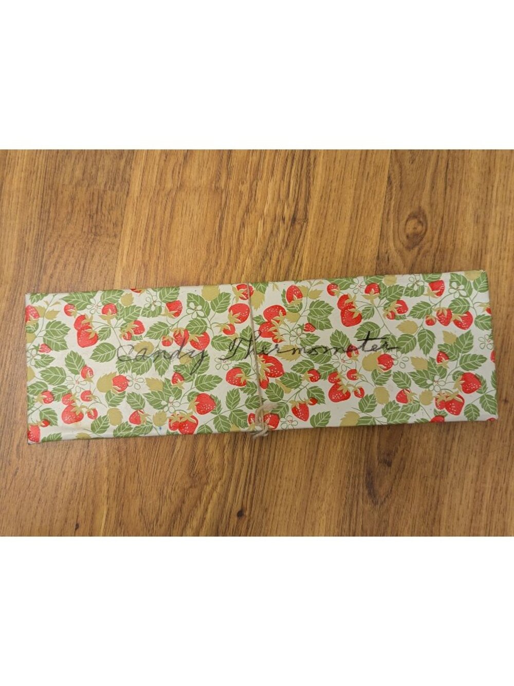 Vintage Combination Candy & Deep Fat Frying Thermometer With Strawberry Pattern